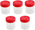 Measuring Cup Plastic Graduierten Measuring Cup Sterile Container with Lid 40ML 5Pcs Random Color