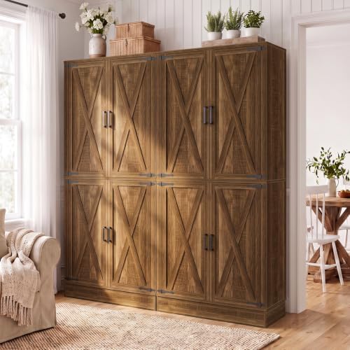 Unikito 71" Tall Kitchen Pantry Cabinet with Adjustable Shelves and Drawer