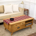 Solino Home 100% Linen Table Runner Red, Classic Tartan Plaid 14 x 48 in