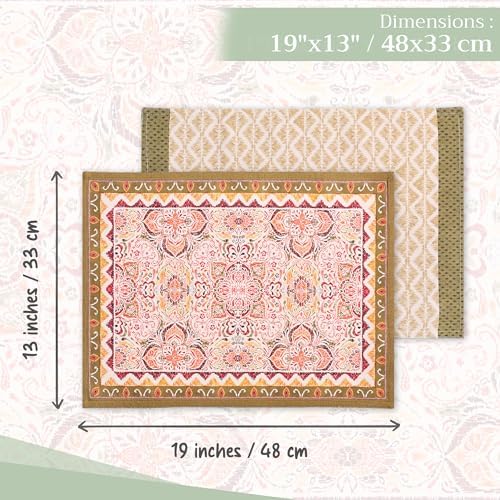 Maison d' Hermine Placemats Set of 4 Reusable 100% Cotton (13"x19")