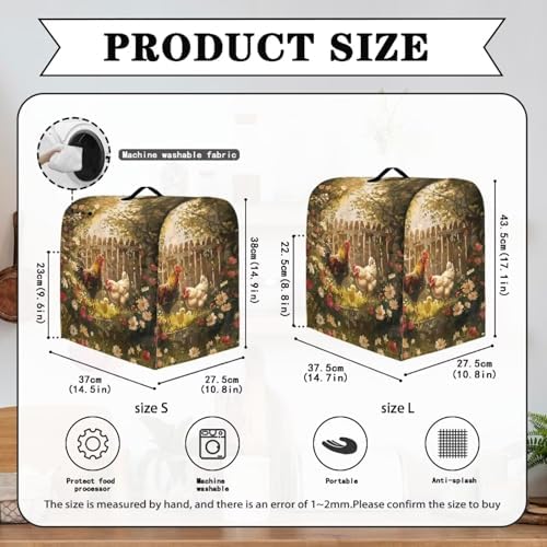 Generic Rooster Stand Mixer Cover for Kitchen Decor Waterproof Dust Cover Fits All Tilt Head & Bowl Lift Models