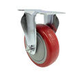 Service Caster Brand Replacement Caster for Uline Caster H-7448R - Stainless Steel Rigid Top Plate Caster with 4 Inch Red Polyurethane Wheel - Fits Carts and Platform Trucks H-3352