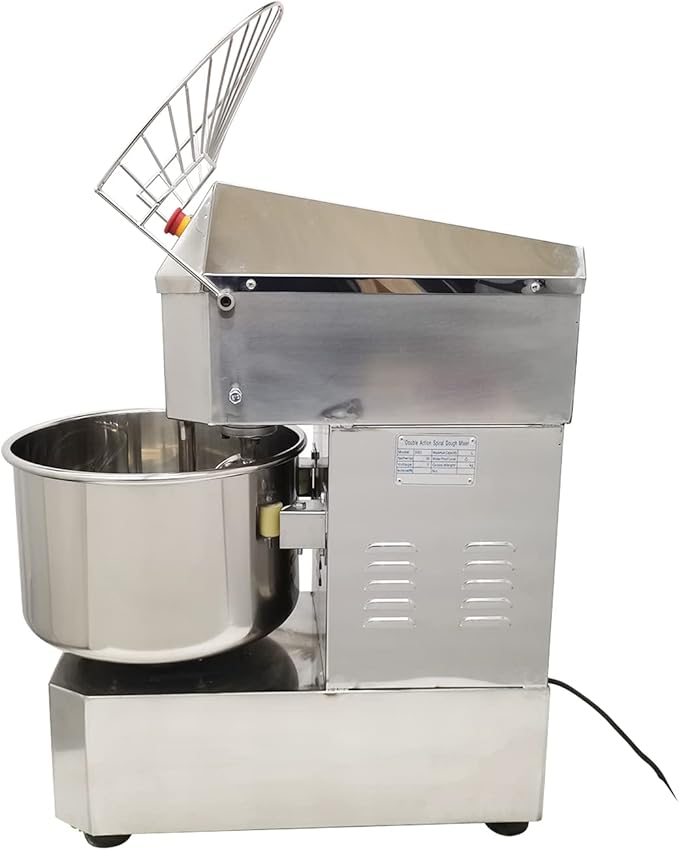 Commercial Stand Dough Mixer, 30L Dual Rotating Dough Blender Kneading Machine with 2 Speeds Adjustable, All Stainless Steel Dough Mixing Machine, Baking Equipment for Bakery Pizzeria