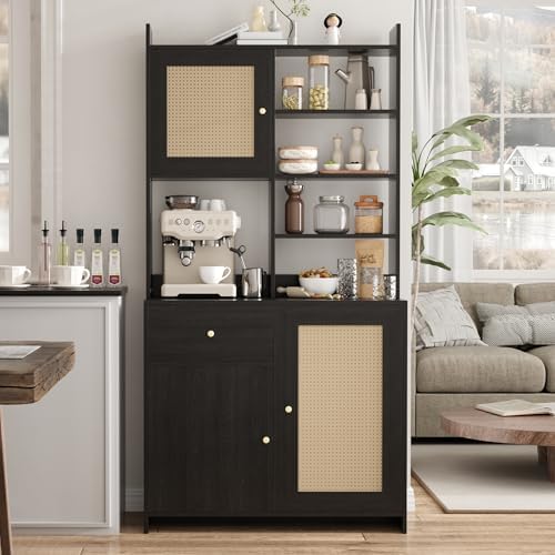 IDEALHOUSE Kitchen Pantry Cabinet with Adjustable Shelf