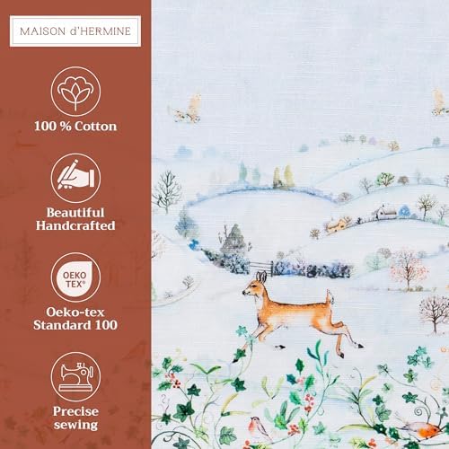 Maison d' Hermine Placemats Set of 4 Reusable 100% Cotton (13"x19")