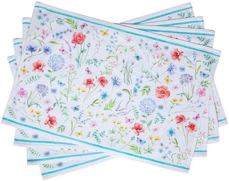 Maison d' Hermine Placemats Set of 4 Reusable 100% Cotton (13"x19")