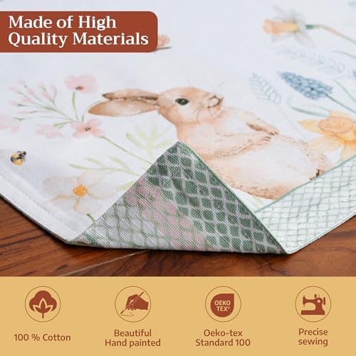 Maison d' Hermine Placemats Set of 4 Reusable 100% Cotton (13"x19")