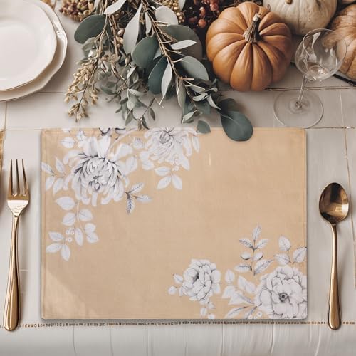 Maison d' Hermine Placemats Set of 4 Reusable 100% Cotton (13"x19")