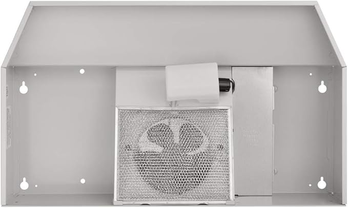 Broan-NuTone F402411 Exhaust Fan for Under Cabinet Two-Speed Four-Way Convertible Range Hood Insert with Light, 24-Inch, White on White