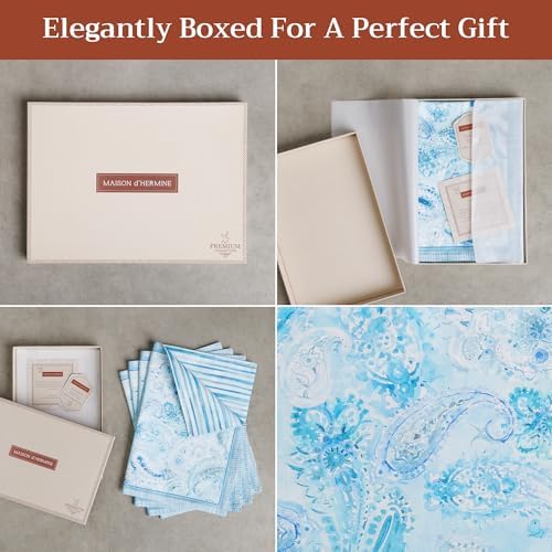 Maison d' Hermine Placemats Set of 4 Reusable 100% Combed Cotton (13"x19")