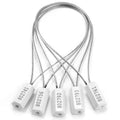 Tamper Proof Security Cable Tags for Truck Trailer Pull-Tite Metal Shipping Seals Numbered Padlock Seals for Container(Pack of 500 pcs, White)
