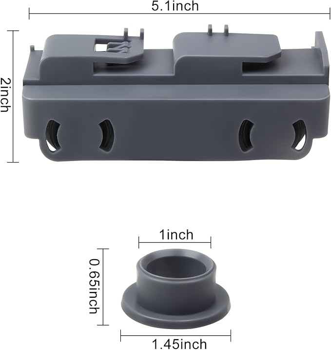 Dishwasher Rack Carrier and Roller Kit WD28X27241 Compatible with GE Dishwasher Lower Rack Wheel Assembly, Replaces WD12X10438 WD12X10439 WD12X10446
