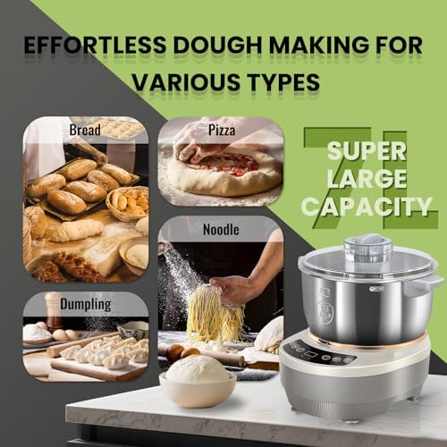 7L/7.37qt Dough Maker with Ferment Function, Electric Dough Maker