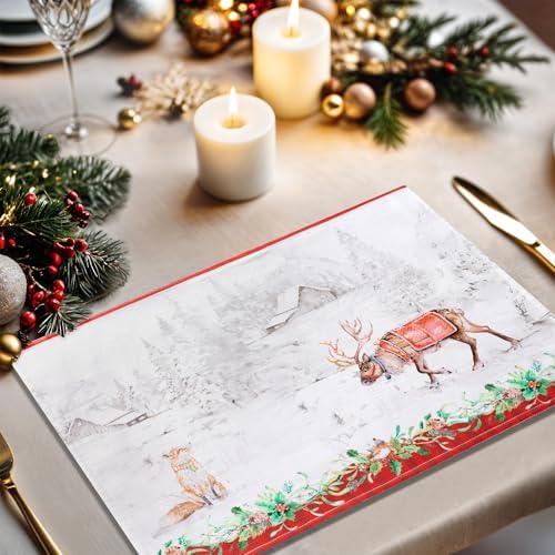 Maison d' Hermine Placemats Set of 4 Reusable 100% Cotton (13"x19")