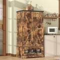 kepptory 47" Farmhouse Pantry Cabinet with Barn Door & Large Drawer
