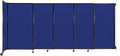 Wall-Mounted Sliding StraightWall Room Divider | Adjustable Widths | Locking Wheels | Room Separator | Up to 11'3" Wide x 5' Tall Royal Blue Fabric Panels