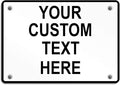 Aluminum Weatherproof Metal Sign Multiple Sizes Custom Personalized Text Here White Black Traffic Regulation Horizontal Street Signs 10x7Inches