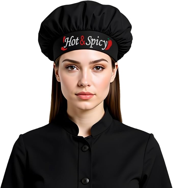The Apron Place Adjustable Professional Chef Hats, Multiple Personalized Embroidered Designs to Choose from, Made in The USA