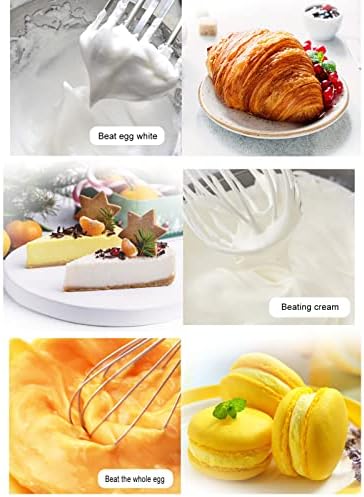 Hztyyier Electric Hand Mixer USB Rechargeable Portable Cordless Handheld Mixer for Baking Cake Egg Cream, Powerful (Light Cyan), Hztyyierdgv90x8nuh-11