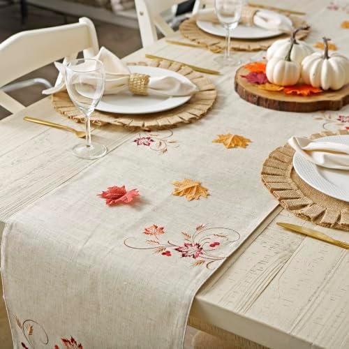 DII Fall Table Decorations Indoor Décor, Thanksgiving, Table Runner, 14x108, Autumn Wheat