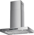 IKTCH Upgrated 36 inch Island Mount Range Hood, 900 CFM Ducted Range Hood with 4 Speed Fan, Stainless Steel with Gesture Sensing & Touch Control Making life Smarter IKIS02-36
