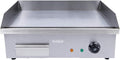 Commercial Electric Griddle 110V 3000W Electric Flat Top Griddle Non-Stick Teppanyaki Grill, 22'' x 14'' Cooking Plate, Stainless Steel Restaurant Electric Countertop Griddle Tabletop Grill