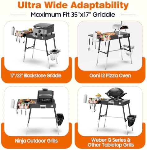 Folding Outdoor Grill Table Blackstone Griddle Stand 17" & 22"