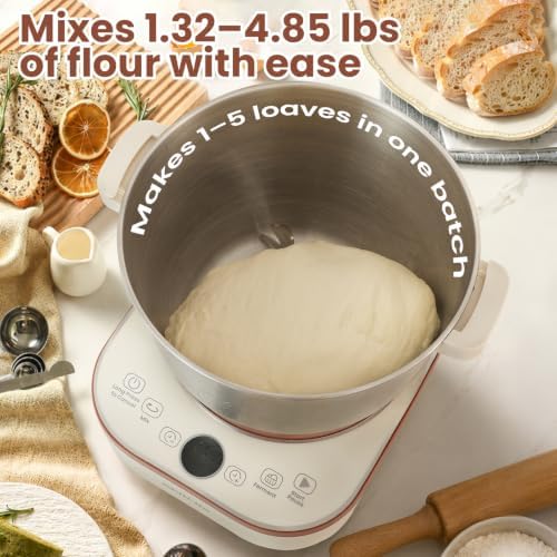7.4Qt Electric Dough Maker Machine, Kneading & Fermentation Mixer