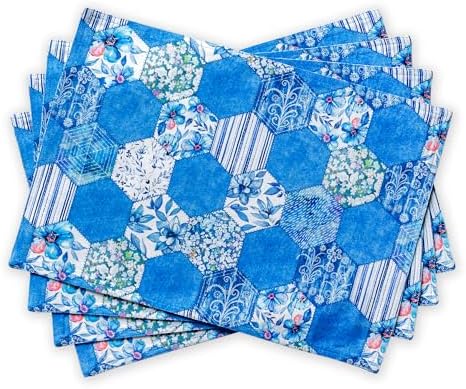 Maison d' Hermine Placemats Set of 4 Reusable 100% Cotton (13"x19")