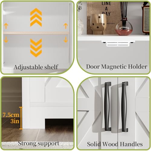 kepptory 55" Tall Farmhouse Pantry Cabinet