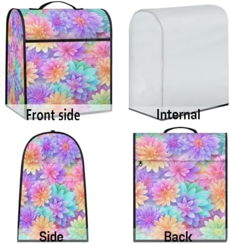 Flower Rainbow Kitchen Aid Covers Foldable Washable Stand Mixer Dust Cover