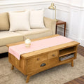 Solino Home Cotton Linen Table Runner Pink, Hemstitch Collection 14 x 48 in