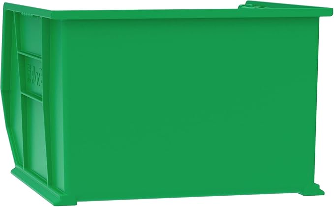Akro-Mils 30270 AkroBins Plastic Storage Bins, Space-Saving Stackable Bins for Garage, Pantry, Craft Organization, 18-Inch x 16-Inch x 11-Inch, Green, 3-Pack