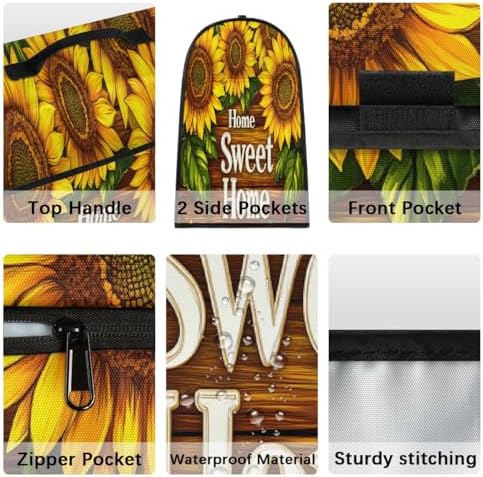 Sunflowers Wood Kitchen Aid Covers Foldable Washable Stand Mixer Dust Cover