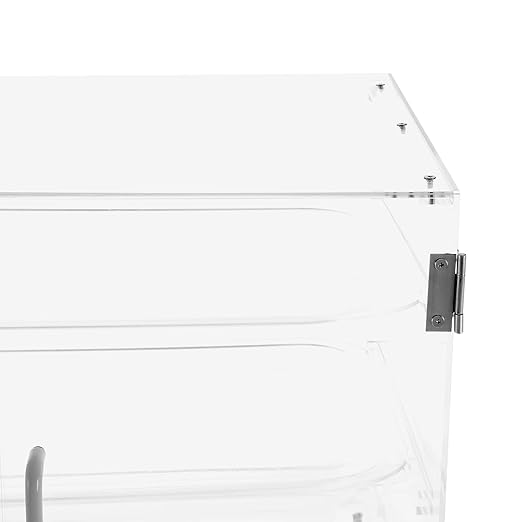 Pastry Display Case, 3 Tier Commercial Acrylic Display Cabinet, Countertop Dust Proof Bread Storage Case, Large Bakery Storage Box for Bakery, Coffee Shop, Snack Shop, Convenience Store