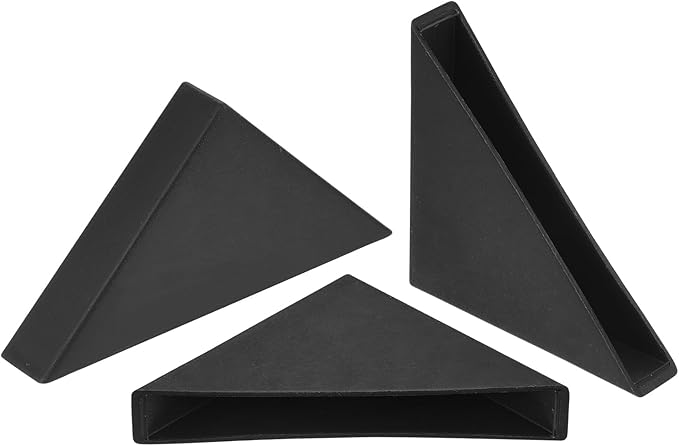 uxcell 20Pcs Plastic Corner Protectors 9x71mm Right Angle Shape Glass Corner Guards Cushion for Corner Protection of Glass, Mirror, Tile, Black