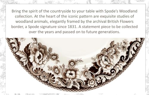 Spode – Woodland – Turkey Salad Plate - Brown/White
