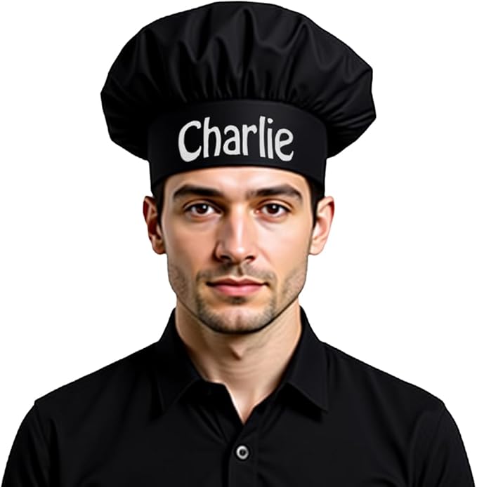 The Apron Place Adjustable Professional Chef Hats, Multiple Personalized Embroidered Designs to Choose from, Made in The USA