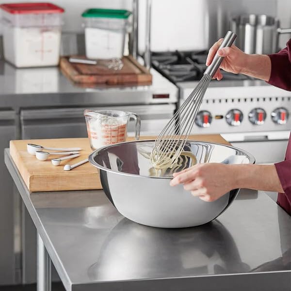 Stainless Steel 13 QT Mixing Bowl | Home & Commercial Quality | Flat Bottom | Cooking, Baking, Meal Prep [1PK]