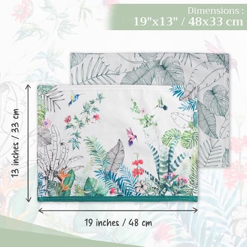 Maison d' Hermine Placemats Set of 4 Reusable 100% Cotton (13"x19")