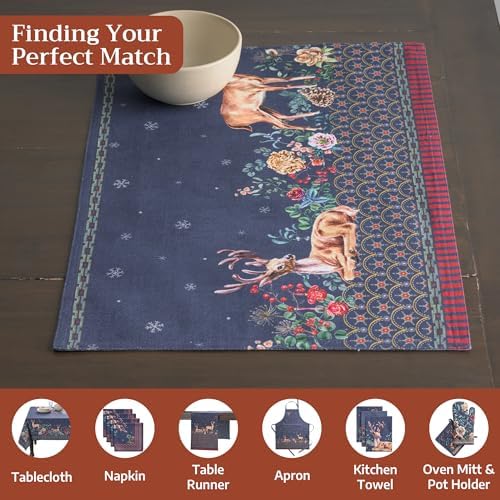 Maison d' Hermine Placemats Set of 4 Reusable 100% Cotton (13"x19")
