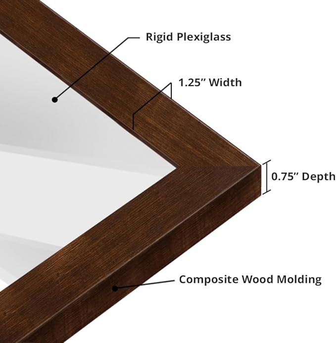 wallsthatspeak 13x18 Mocha Walnut Picture Frame for Puzzles Posters Photos or Artwork