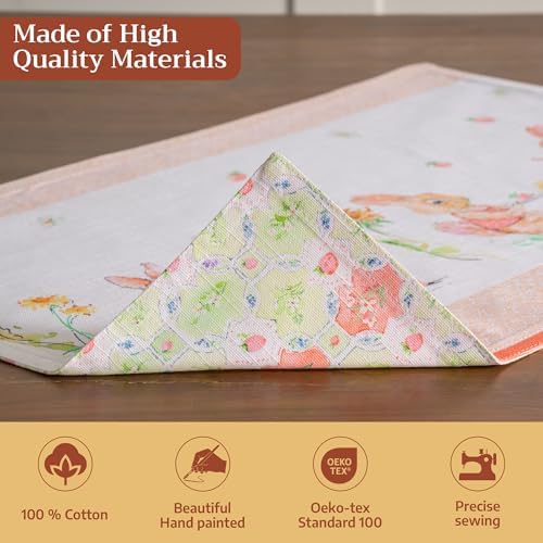 Maison d' Hermine Placemats Set of 4 Reusable 100% Cotton (13"x19")