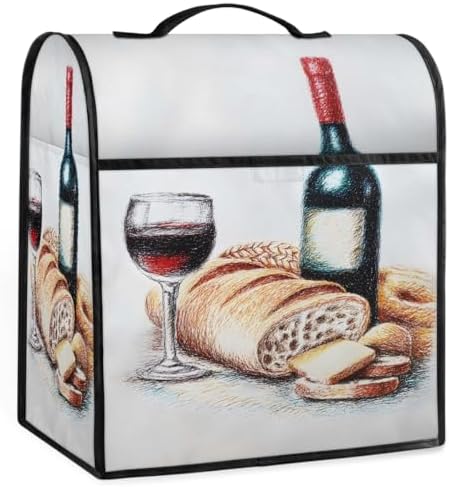 Red Wine Kitchen Aid Covers Foldable Washable Stand Mixer Dust Cover
