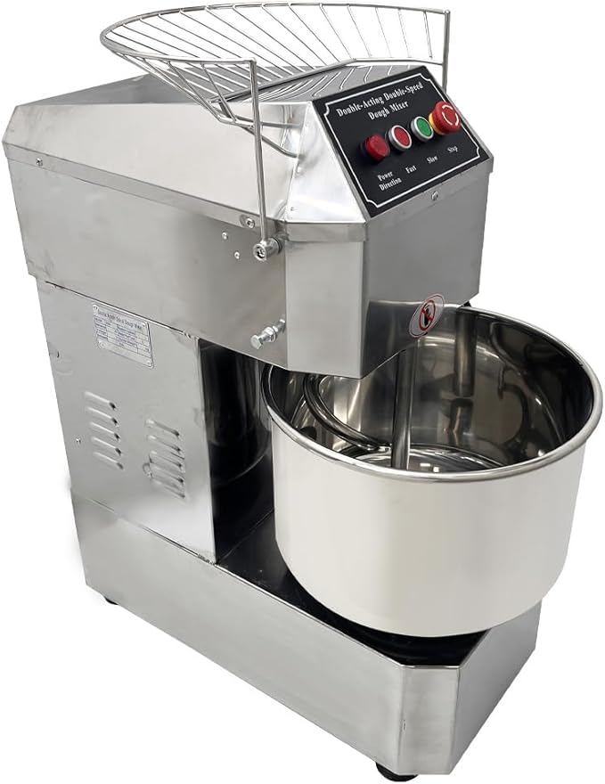 Commercial Dough Mixer 30QT, 1500W 110V Dual Speed Dual Action, Stainless Steel Spiral Stand Mixer for Pizza Dough, Bakeries, Restaurants & Schools