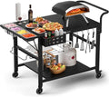Pizza Oven Table Stand, Outdoor Grill Cart Table for Ninja Ooni Blackstone