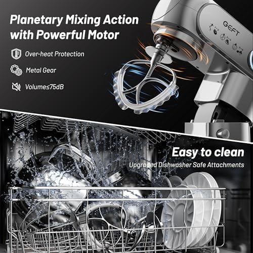 Stand Mixer, 3.5QT&6QT Bowls Mixers Kitchen Electric Stand Mixer Gray