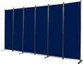 Room Divider, 6 Panel Folding Privacy Screens with Wider Support Feet, 6 Ft Portable Room Partition for Room Separator, 132" W X 71" H, Navy Blue