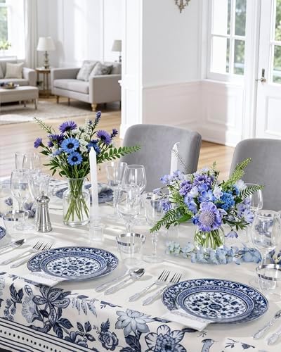Hioasis 175 Pcs Blue Plates for Party & Wedding