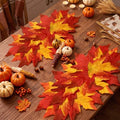 Layhit 12 Pcs Fall Thanksgiving Maple Leaf Placemats, 10.6 x 17.7 Inch